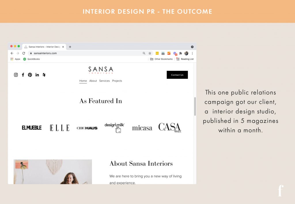 Interior Design PR Example - How to Get Published in Design Magazine
