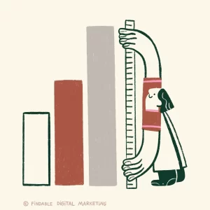 illustrution of figure measuring success