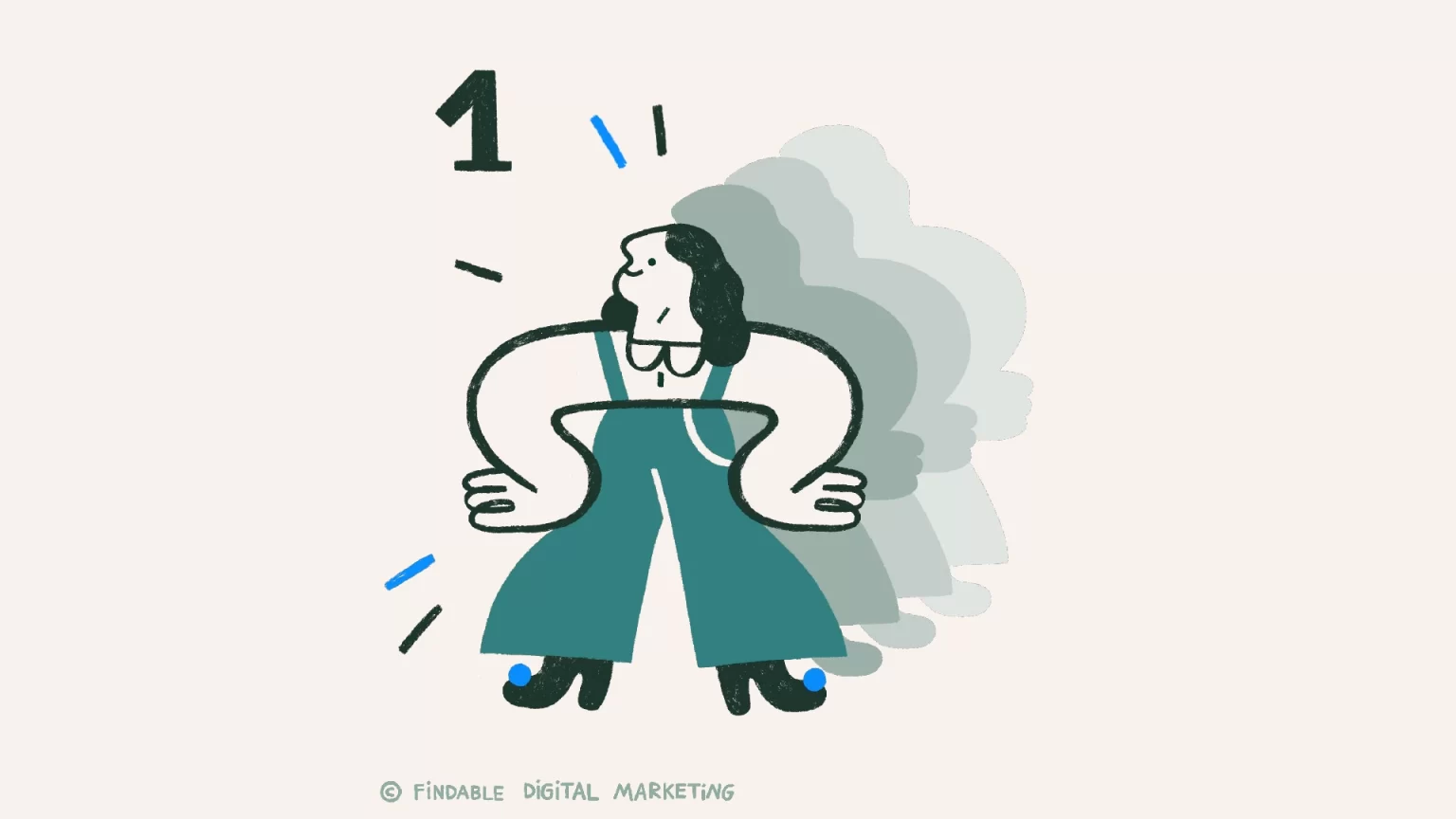 person with number 1 illustration