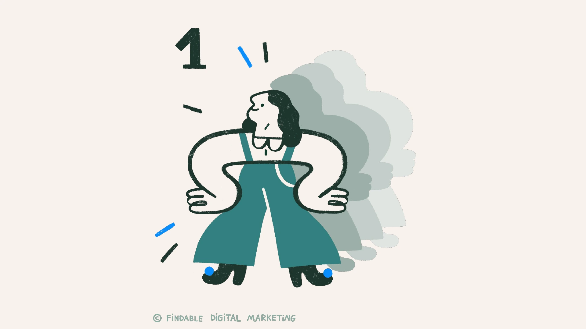 person with number 1 illustration