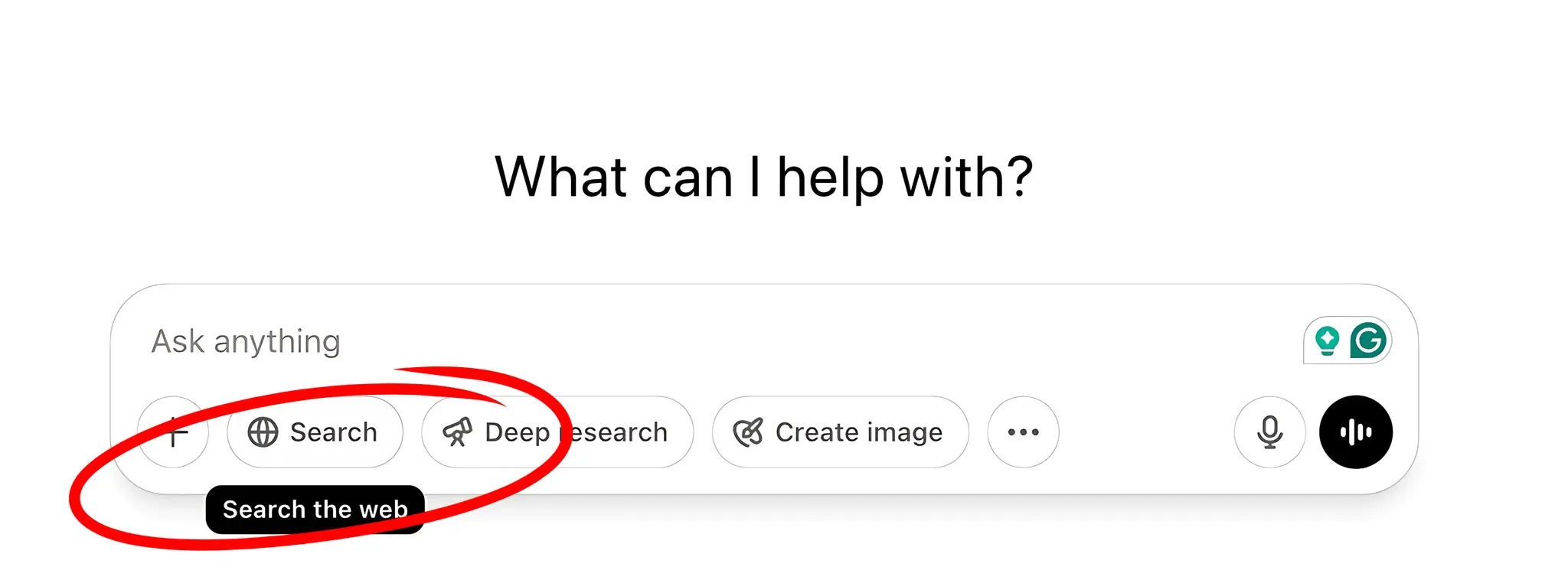 what can i help with chatgpt search bar