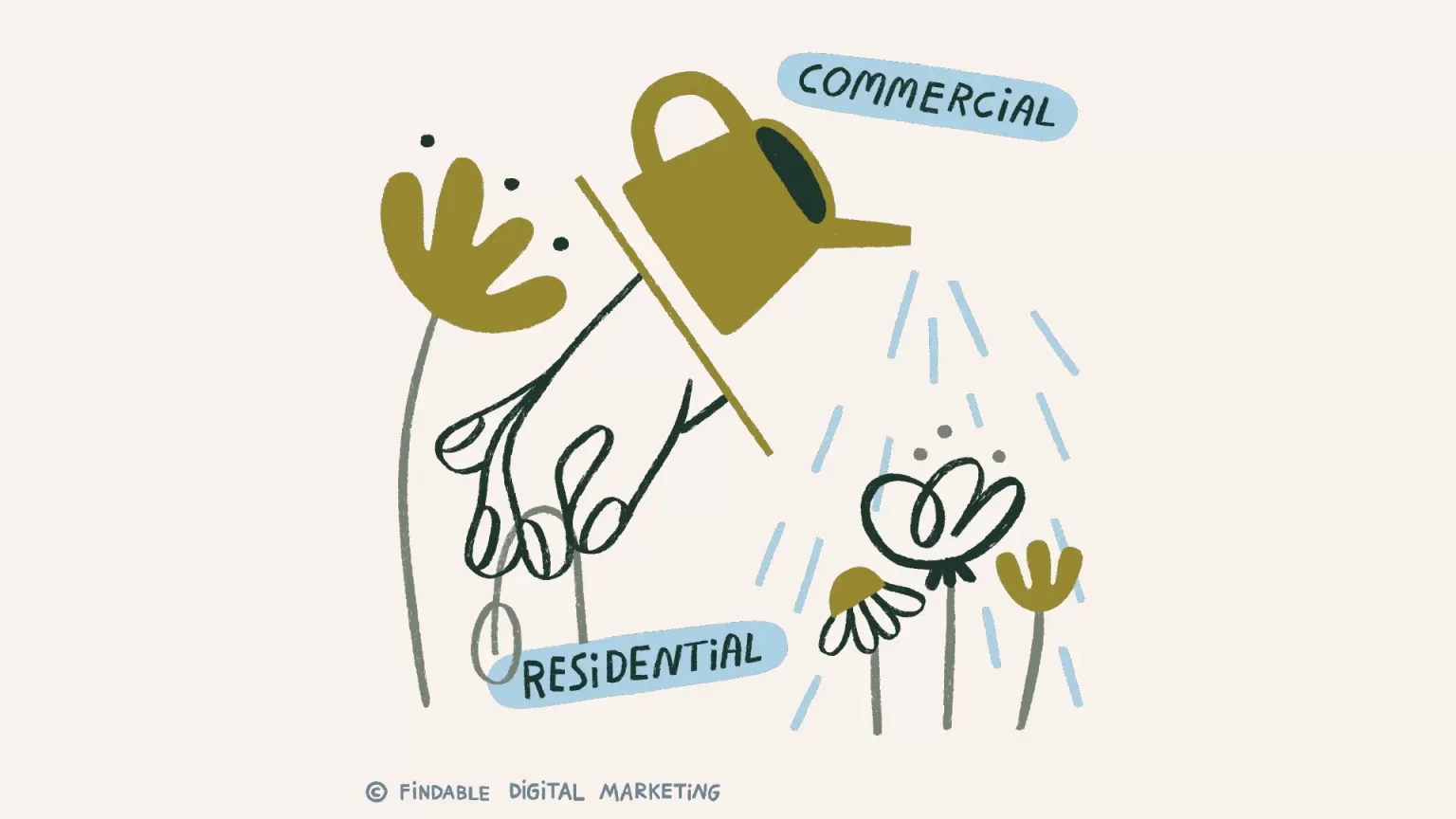 commercial vs residential illustration