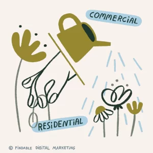 commercial vs residential illustration