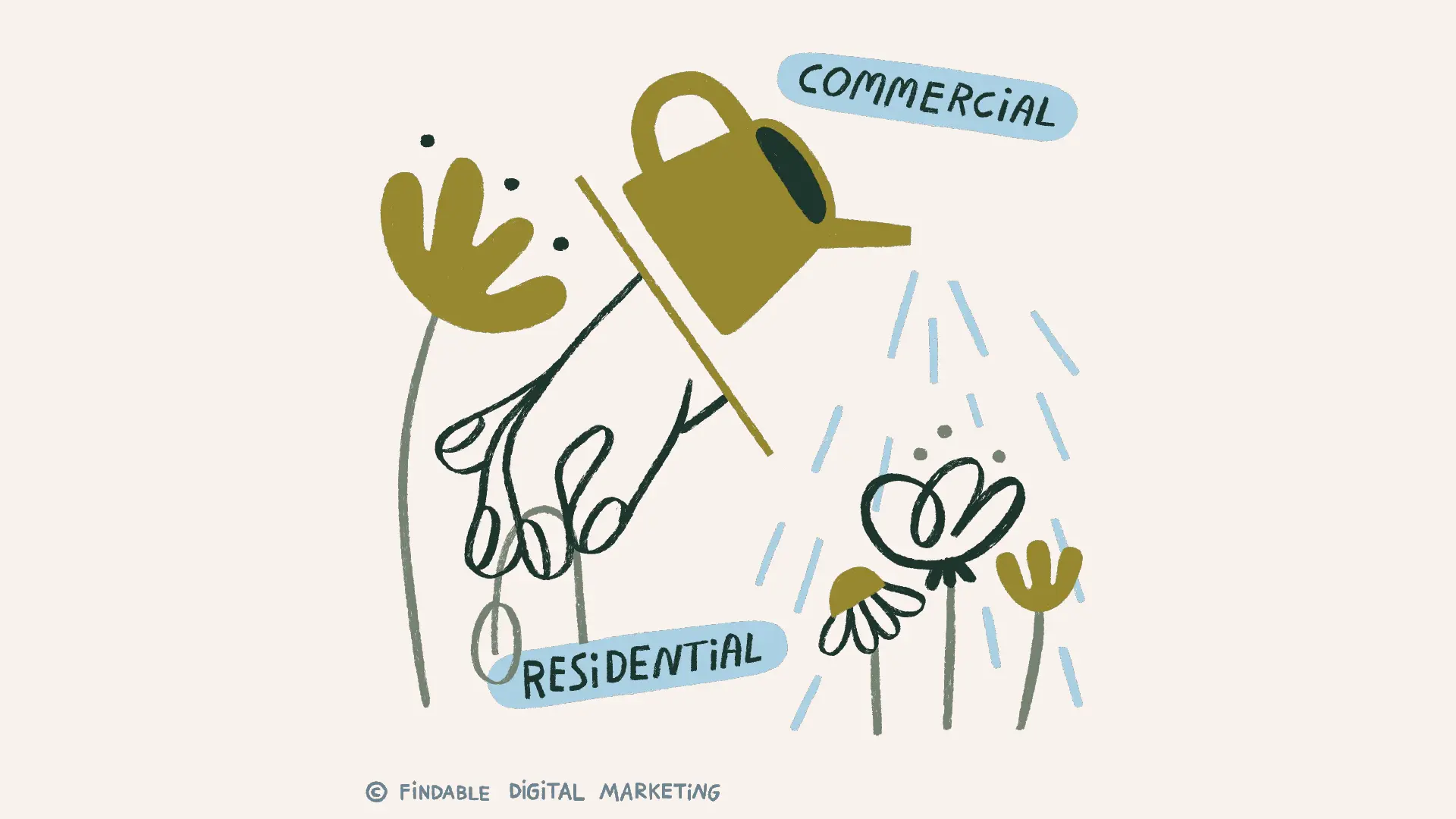 commercial vs residential illustration