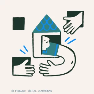 in house or outside illustration