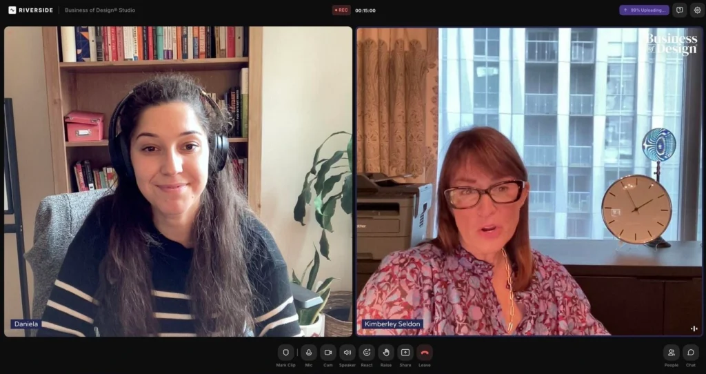 Screenshot of Daniela and Cheryl from Business of Design